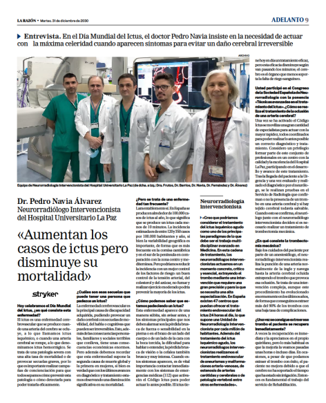 Con motivo “Día Mundial del Ictus” el 29 de Octubre, Stryker Neurovascular Iberia colabora en la concienciación sobre esta enfermedad a nivel mundial.